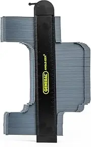 General Tools Locking Contour Gauge #834X with Extra Long Pins, Profile Gauge, Shape Duplicator, 10-Inch (254mm), Precisely Copy Irregular Shapes For Perfect Fit and Easy Cutting
