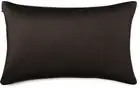 12" x 20" Throw Pillow Cozy Soft Microbead Black: 1 Pc