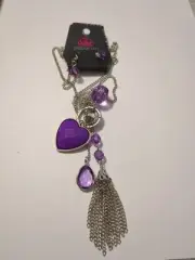 Paparazzi Necklace Earrings Set -Purple