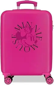 Joumma Disney Minnie Line Cabin Suitcase Pink 38 x 55 x 20 cm Rigid 2 kg Combination Lock Side ABS 2 kg 35L Hand Luggage, Pink, One Size, Cabin Suitcase
