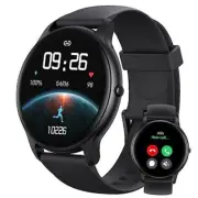Smart Watch for Men Women(Answer/Make Calls), HD Screen Fitness Tracker Black