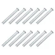 12Pcs M10 x 85mm Single Hole Clevis Pins, Zinc-Plated Carbon Steel Flat Head Pin