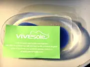 Silicone Gel Heel Cups ViveSole Shoe Inserts For Plantar Fasciitis 1 Pair New