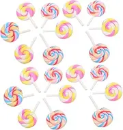 MERRYHAPY 3sets 20pcs Rainbow Lollipop Model Ornaments Fairy Tale Micro Landscape Decorations Creative DIY Playthings for Vivid Home Decor Supplies for Imaginative Play 20pcs*3