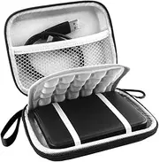 Lacdo EVA Shockproof Hard Drive Case for Western Digital Elements WD My Passport Ultra Gaming Drive Portable External Hard Drive 1TB 2TB 3TB 4TB 5TB USB 3.0 USB-C 2.5 inch HDD Carry Travel Bag, Black