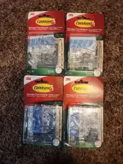 3M Command Brand Strips 91101, Outdoor Light Clips, 16 pk. Lot of 4 pks