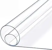 Clear PVC Table Cover Protector 100x220cm, Water Resistant Plastic Rectangular Desk Pad, Wipeable Table Cover, Stain Resistant, Anti-Scratch, Washable, Heat Resistant, for Kitchen