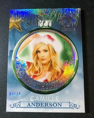 2019 Benchwarmer CAMILLE ANDERSON Holiday ORNAMENT Holo Foil/10 Wedding Crashers