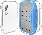 Aventik Double Side Large capacity Waterproof Float Fly Fishing Box Jig Box (Blue, SIZE A:4.24X3.04X1.36inch)