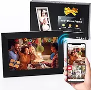 FATANI 10.1Inch 32GB Digital Photo Frame WiFi, 1280x800 HD IPS Touch Screen Digital Photo Frame Share Moments Instantly Via Frameo App from Anywhere