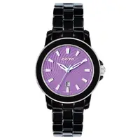 在飛比找蝦皮商城優惠-GOTO 彩妝系列精密陶瓷時尚手錶-黑x紫