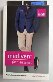 Mediven Mens Classic Tan 15-20 Size III Compression Stockings Closed Toe