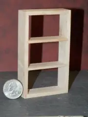 Dollhouse Miniature Small Bookcase 4 shelf 1:12 1:24 scale P74 Dollys Gallery