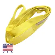 USA 12" x 42' Double Ply Recovery Strap Heavy Duty Tow Firefighter Lift Pull