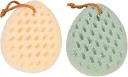 Healeved 2pcs Sponge Brush Shower Loofah Body Loofah Bath Sponge Loofah Bath Loofah Shower Sponge Exfoliate Sponge Shower Pouf Spa Bath Sponge Quick Drying Sponge Body Scrubber Loofah