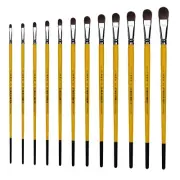 XDT#826 Filbert Art Brush Set 12Pc #1#2#3#4#5#6#7#8#9#10#11#12 Red Sable