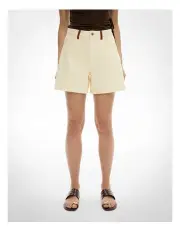 [Witchery] Contrast Denim Shorts in Butter