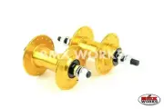 ProBMX High Flange Hubs 36 Hole - Gold Pair - Old School BMX Style