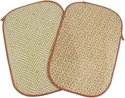 POPETPOP 2Pcs Bunny Grass Mat Natural Woven Cooling Mat for Small Pets Summer Resting Place for Rabbits Guinea Pigs and Chinchillas Safe and Durable Design
