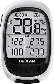 Generic M2 GPS Bike Computer with 2.4in LCD, Cadence/Heart Rate Sensor, White, Cycling Computer
