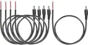 uxcell 5pcs DC Power Pigtails Cable, 3.5mm x 1.35mm Male Barrel Plug Connector to Bare Wire Open End 50cm for PC Laptop Toys Cellphone Electronic Devices