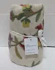 Pottery Barn Liana Crewel Embroidered Cotton Linen Table Throw tablecloth 50x50