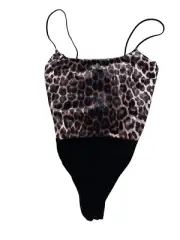 Nasty Gal Leopard Animal Print Body Suit Womens Size 8 NWT See Last Pic For Size