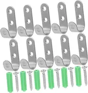 HAWILLOSCH 20Sets Heavy Duty Steel Garage Hooks Durable Wall Mount Hangers for Garden Hose Tools More Easy Installation with Screws Expansion Columns for Garage Storage