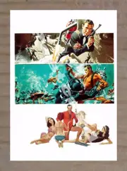 Historic 1965 Thunderball, James Bond Movie Advertising Postcard 3