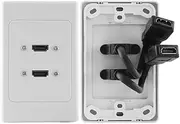 Pro2 HDMI Dual Wall Plate with Flexible Rear Socket
