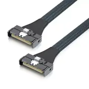 MCIO to MCIO PCie 5.0 x8 Cable, SFF-TA-1016 Mini Cool Edge IO Straight, 85-Ohm