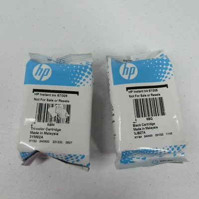 Genuine HP 67 Ink Cartridge Black Tri Color Combo 2752 4152 6052 6455 Printer