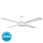 Stradbroke 52" DC Eglo Ceiling Fan with LED Light in White