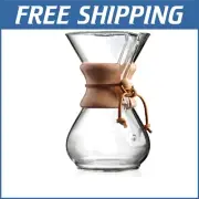 Borosilicate 6-Cup Pour-Over Coffeemaker - Elegant & Dishwasher Safe