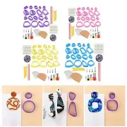 130Pieces Polymer Clay Cutting Circle Shape Baking Cutter Punch Tools for Clay