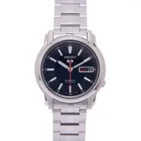 在飛比找momo購物網優惠-【SEIKO 精工】盾牌五號機芯機械不鏽鋼錶帶手錶-黑面x銀