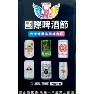 🔹現貨🔸7-11 2023國際啤酒節6大啤酒品牌海尼根Asahi Super DryKIRIN百威臺虎精釀三得利微醉沙瓦