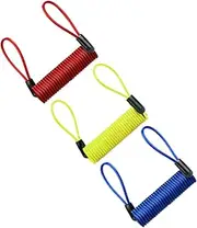 GAROZATION 3pcs Spring Reminder Cable for Motorcycle Disc Lock Security Rope Theft Heavy Duty Bike Reminder Attachment Enhanced Night Safety Easy Installation for Urban and Rural Rides
