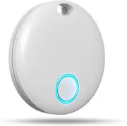 Bluetooth Key Finder Luggage Tracker Anti-Lost Tag Item Locator for Keys, Wallet, Luggage, Works with Apple Find My (iOS only), Waterproof, Replaceable Battery,Without Monthly fees,1 Pack White