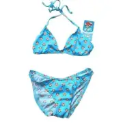 Vintage Paul Frank Womens Bikini, Julius, Blue, Bathing Suit, XS