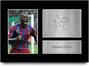 HWC Trading Samuel Eto'o Barcelona Gifts Printed Signed Autograph Picture for Football Fans and Supporters - A4