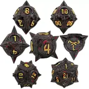 7pcs/set D&D Dice Set Metal Dice Dungeons & Dragons Game Accessories Popular B6