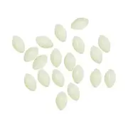 100Pcs 10x7mm Soft Plastic Oval Glow Fishing Beads with Storage Box White