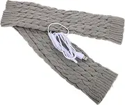 [Gatuida] 1Pair USB Heated Leg Warmers for Women Stylish Knit Design Versatile Use for Winter Activities Comprehensive Protection Ankle Knee Warmers Grey