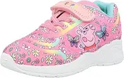 [Peppa Pig] Deboss Girls Jogger Trainers Childrens Kids Shoes UK Sizes 5 6 7 8 9 10