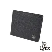 在飛比找momo購物網優惠-【Lynx】美國山貓大象紋進口牛皮6卡短夾皮夾 雙鈔/透明窗