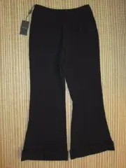 GIORGIO ARMANI Silk Women'S Trouser NEW HAP06T-0A101-999 $1125 Black SIZE36