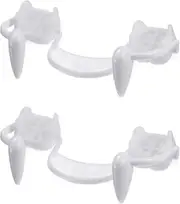 4 Pieces Retractable Vampire Fangs Kit Telescopic Teeth Fangs Braces Fake Dentures Withhalloween Party Fangs (3pcs Normal), Halloween Ornaments, Hallo
