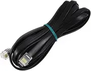 XYWHPGV 9.8Ft Length 6P6C RJ11 Telephone Extension Fax Modem Cable Line Black(545b0 ed874 e68d9 388b2 656fd 697fd