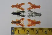 100 Mini Crawfish Fishing Lures - 1 1/2" Jiggin Craw - Crappie/Bream/Bluegill